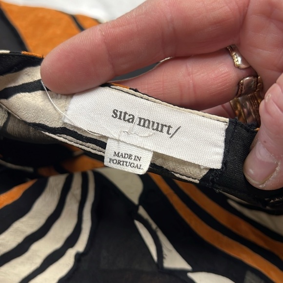 Sita Murt Mila Knit Feelings Raw Edge Patchwork Detail Size 36/US Small - Picture 12 of 12